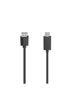 Кабел HAMA, DisplayPort мъжко - HDMI мъжко, Ultra-HD, 4K, 1.5м, Черен