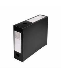 Exacompta Бокс с копче, A4, PP, 8 cm, хоризонтален и вертикален, черен