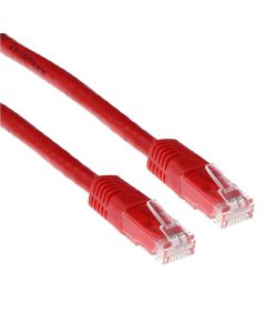 ACT U-UTP, CAT 6, RJ-45 - RJ-45, 5 m, Медни проводници, Червен, Булк опаковка