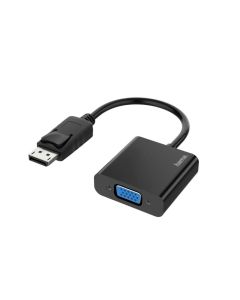 Адаптер HAMA, DisplayPort мъжко - VGA женско, Full-HD 1080p, Черен