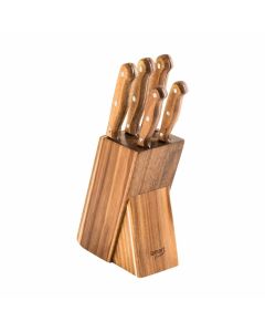 Lamart Комплект от 5 ножа, с дървена поставка