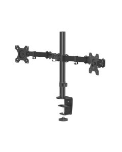 Стойка за 2 монитора за бюро HAMA Регулируема, 13 - 32, 8 кг, Swivel-Tilt, Черна