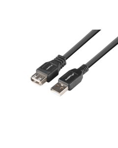 Lanberg extension cable USB-A M-F 2.0, 1.8m, box, black