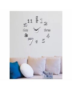 Splendid Стенен часовник Sticker Romer, диаметър 60 cm, сребрист