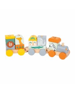 Small Foot Влакче Сафари, дървено, 16 части