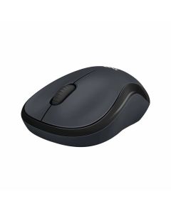 Logitech M220, USB, безжична, безшумна, 3 бутона, AA, черна