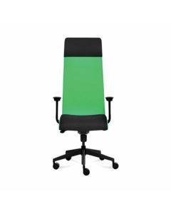 Ергономичен стол Tronhill Solium Executive, дамаска и меш, Synchronous механизъм, до 120 kg, зелен