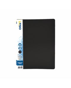 Office 1 Папка, с 10 джоба, със сменяем етикет, черна
