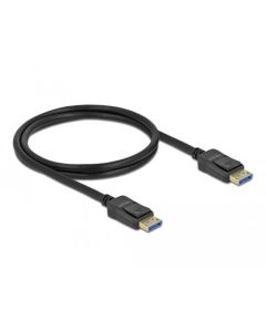 Кабел Delock DisplayPort 2.0 мъжко - DisplayPort мъжко, 1.0м, 10K, 54 Gb-s, Черен