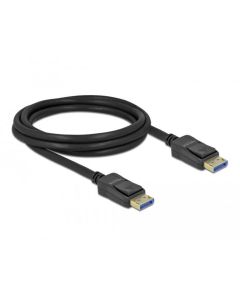 Кабел Delock DisplayPort 2.0 мъжко - DisplayPort мъжко, 2.0м, 10K, Черен