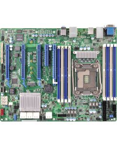 ATX, C612 chipset, 1x soc.2011 R3, DDR4-8 DIMMs, N/AxSATA 3G, 11xSATA 6G, 2 (i210+i217)xGLAN, AST2400 IPMI, Mini PCIe x4, SATA DOM, Audio