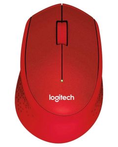 LOGITECH WL M330 SILENT+ ,1000 dpi. Червена