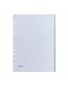 Office 1 Разделител, PP, A4, с номерация, 31 броя