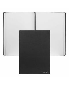 Hugo Boss Тефтер Essential Storyline, бели листове, B5, черен