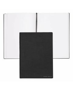 Hugo Boss Тефтер Essential Storyline, бели листове, A5, черен
