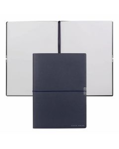Hugo Boss Тефтер Elegance Storyline, бели листове, A5, тъмносин