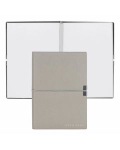 Hugo Boss Тефтер Elegance Storyline, бели листове, A6, сив