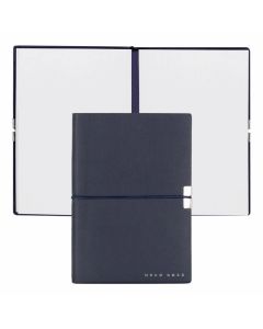 Hugo Boss Тефтер Elegance Storyline, бели листове, A6, тъмносин