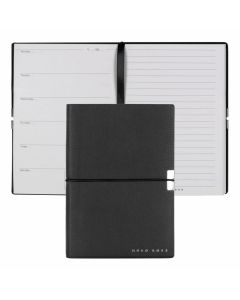 Hugo Boss Тефтер Elegance Storyline, със седмичен планер, A6, черен