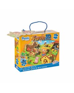 Moxy 3D пъзел Ферма, 63 х 43 cm, 55 части