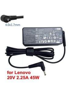 Lenovo, 45W, 20V, 2.25A, 4.0x1.7mm, черен