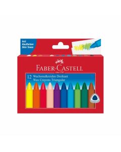 Faber-Castell Восъчни пастели Triangular, 12 цвята