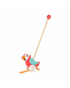 Small Foot Играчка за бутане Папагал, дървена, 47 х 6 х 18 cm