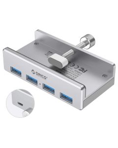 Orico-MH4PU-P-SV-BP USB 3.0 HUB Clip Type 4 port - aux Micro-USB power input