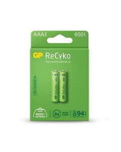 Акумулаторна Батерия GP R03 AAA 650mAh NiMH 65AAAHCE-EB2, 2 бр. в опаковка