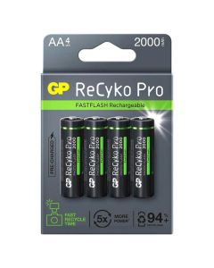 GP R6 AA 2100mAh RECYKO + PRO Fast Flash GP-BR-210AAHCF-APCEB4 NiMH, 4 бр.