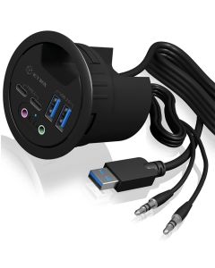 RAIDSONIC IB-HUB1403B :: 4-портов настолен хъб с USB Type-A, Type-C