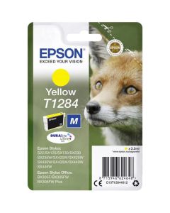 Касета с мастило за Epson Stylus S22, Epson BX305F, SX series, Жълт C13T12844010