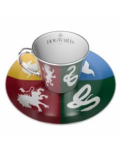 BYSTYLE HARRY POTTER Mirror mug & plate set Sorted, Чаша, Подложка с емблеми