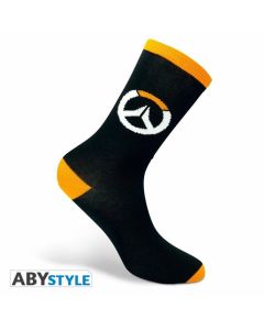 Чорапи ABYSTYLE OVERWATCH Socks Logo, Черен-Оранжев