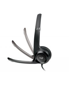 Слушалки Logitech H390, USB, черни, с микрофон, 981-000406