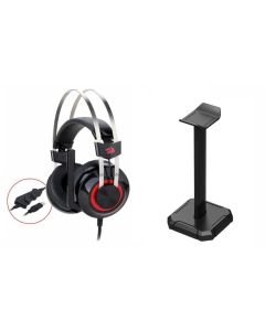Геймърски слушалки Redragon Talos H601-1-BK с микрофон и стойка