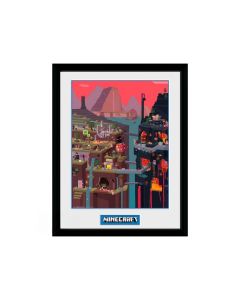 GBEYE MINECRAFT - Framed print World (30x40)