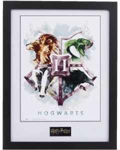 GBEYE HARRY POTTER - Framed print Hogwarts Water Colour (30x40)