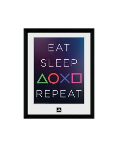 GBEYE PLAYSTATION - Framed print Eat Sleep Repeat (30x40)