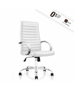 Директорски стол RFG Bright HB, дамаска и меш, Tilt механизъм, до 130 kg, бял