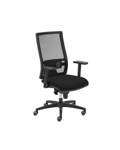 Ергономичен стол MJ Passion ZC-ASY-T1, работен, ST1 механизъм, полиамидна основа, черна седалка, черна облегалка, сглобена мостра