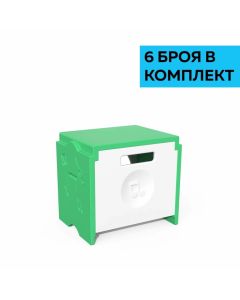 RFG Табуретка Funny, за съхранение, 300 х 400 х 370 mm, зелена, 6 броя в компл.