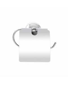 Palex Поставка за тоалетна хартия, с капак, метална, хром