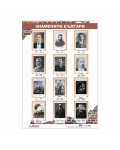 Office 1 Ученическо табло ''Известни български личности'', 70 x 100 cm
