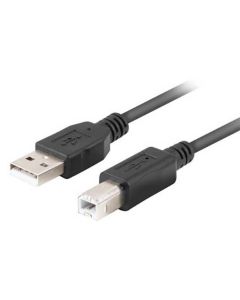 Lanberg Cable USB-A(M)--USB-B(M) 2.0 Ferrite 1M Box Black