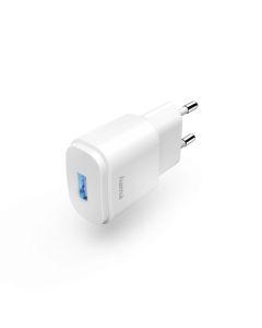 Мрежово зарядно HAMA, USB-A, 6 W, Бял