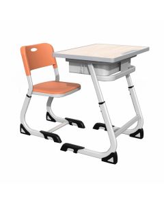 Ученически стол RFG Ergo School, от I до XII клас, регулируем, полипропилен, оранжев