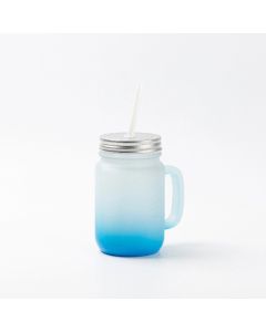 BESTSUB Буркан за сублимация Frosted, светлосин, 350ml