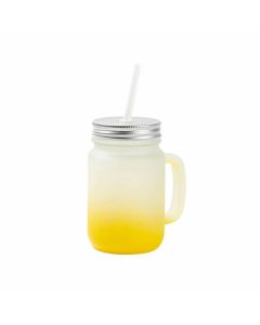BESTSUB Буркан за сублимация Frosted, жълт, 350ml