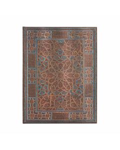 Paperblanks Тефтер Midnight, 180 х 230 mm, широки редове, твърда корица, 72 листа